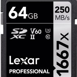 Lexar mälukaart SDXC 64GB Pro 1667x U3 V60 250MB/s